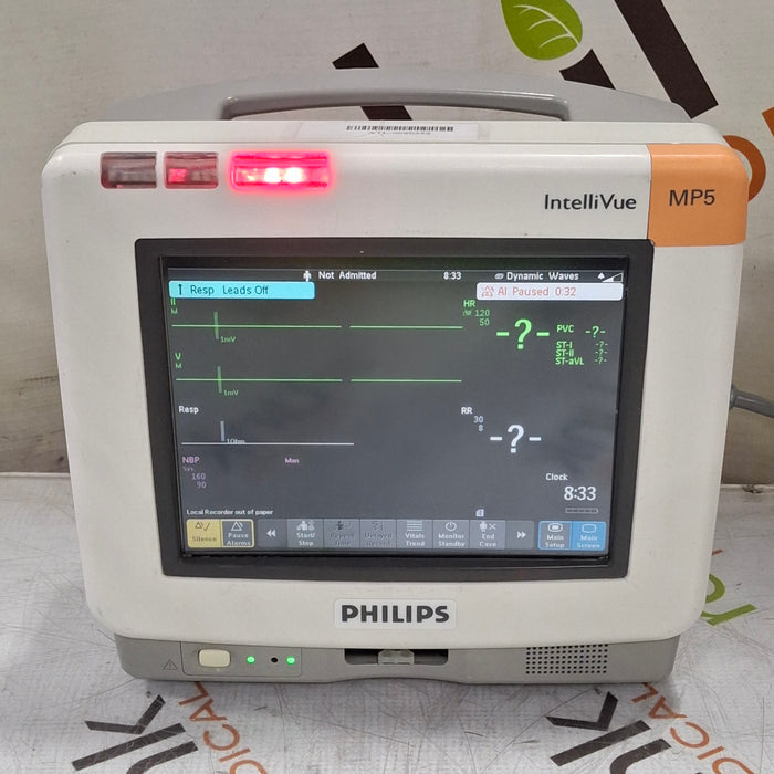 Philips Intellivue MP5 - ECG, OxiMax SpO2, NIBP Patient Monitor