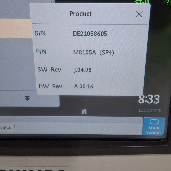 Philips Intellivue MP5 - ECG, OxiMax SpO2, NIBP Patient Monitor