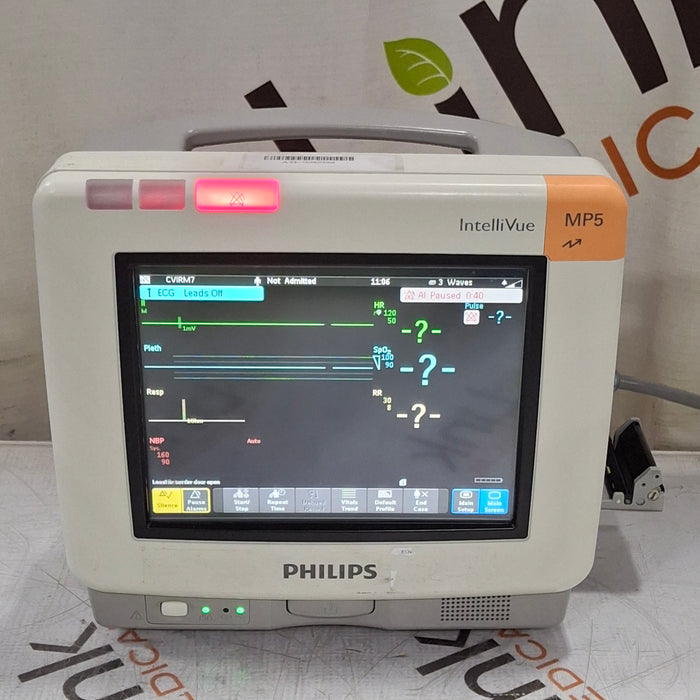Philips Intellivue MP5 - ECG, Fast SpO2, NIBP, Press, Temp Patient Monitor