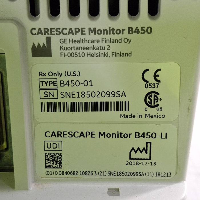 GE Healthcare GE Healthcare Carescape B450 Critical Care Patient Monitor Patient Monitors reLink Medical