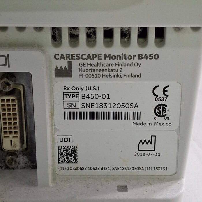 GE Healthcare GE Healthcare Carescape B450 Critical Care Patient Monitor Patient Monitors reLink Medical