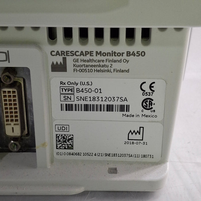 GE Healthcare GE Healthcare Carescape B450 Critical Care Patient Monitor Patient Monitors reLink Medical