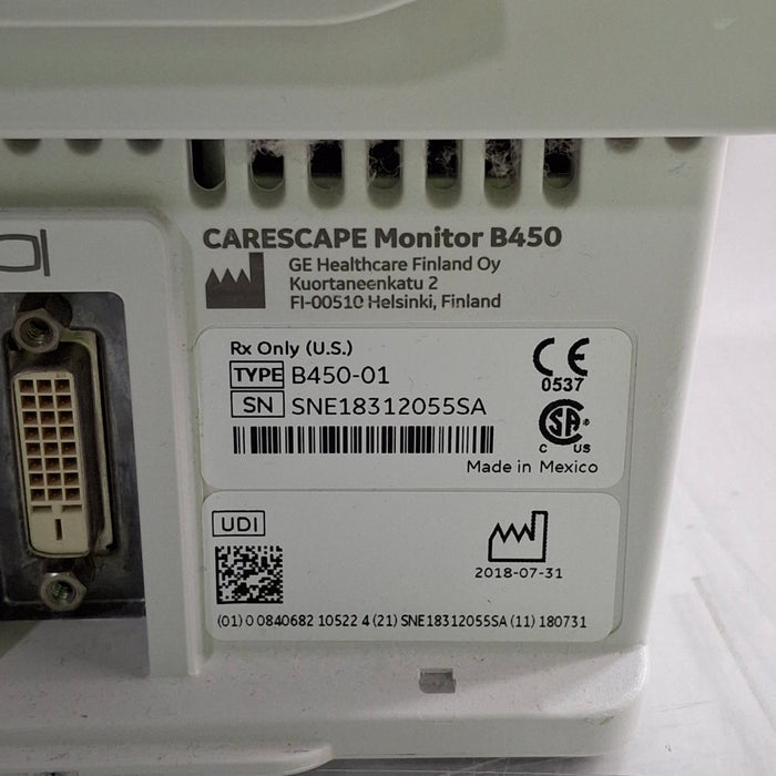 GE Healthcare GE Healthcare Carescape B450 Critical Care Patient Monitor Patient Monitors reLink Medical