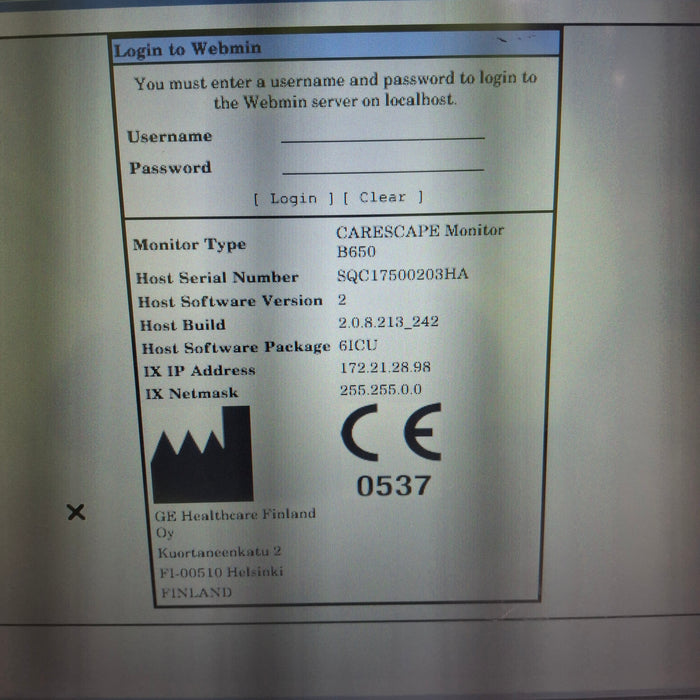 GE Healthcare GE Healthcare Carescape B650 Critical Care Patient Monitor Patient Monitors reLink Medical
