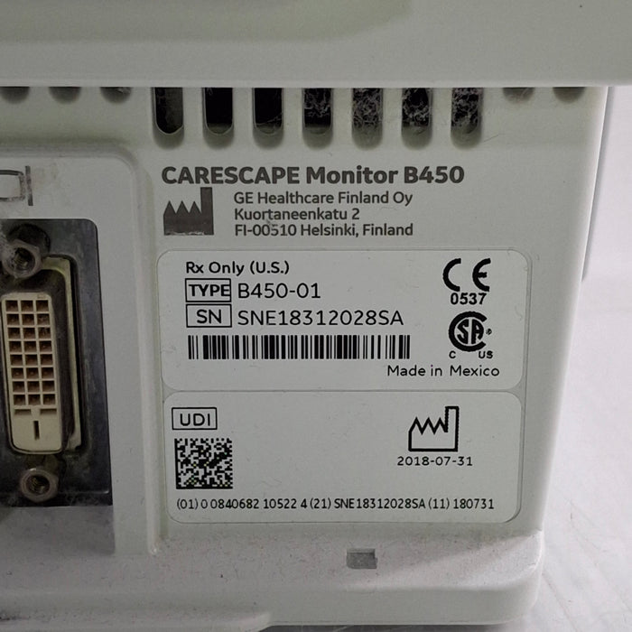 GE Healthcare GE Healthcare Carescape B450 Critical Care Patient Monitor Patient Monitors reLink Medical