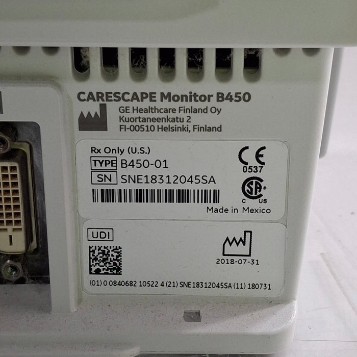 GE Healthcare GE Healthcare Carescape B450 Critical Care Patient Monitor Patient Monitors reLink Medical