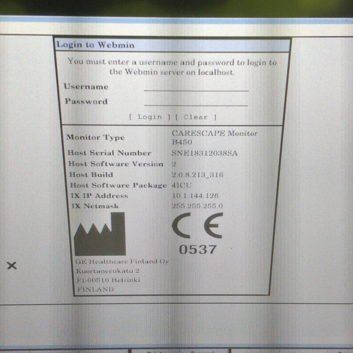 GE Healthcare GE Healthcare Carescape B450 Critical Care Patient Monitor Patient Monitors reLink Medical