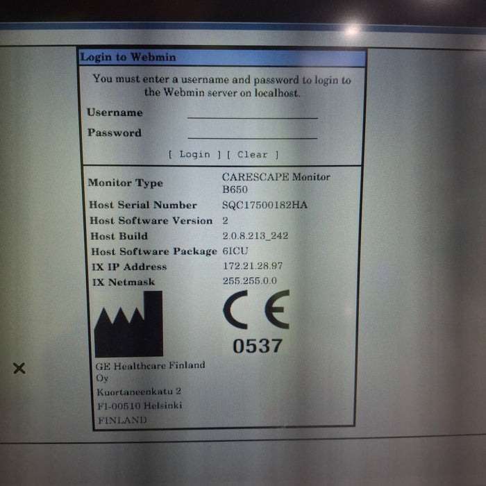 GE Healthcare Carescape B650 Patient Monitor