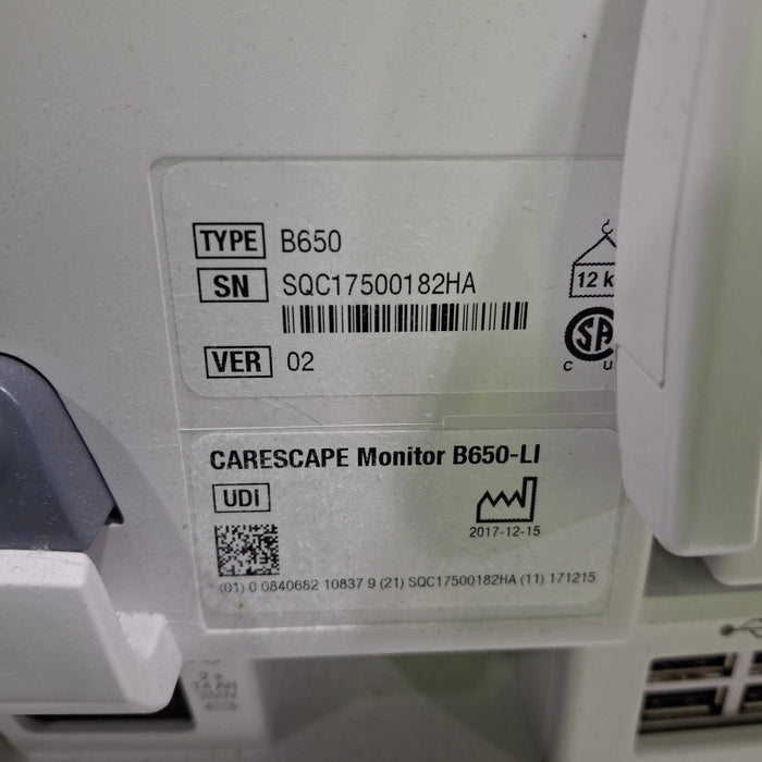 GE Healthcare Carescape B650 Patient Monitor