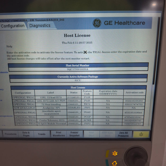 GE Healthcare Carescape B650 Critical Care Patient Monitor
