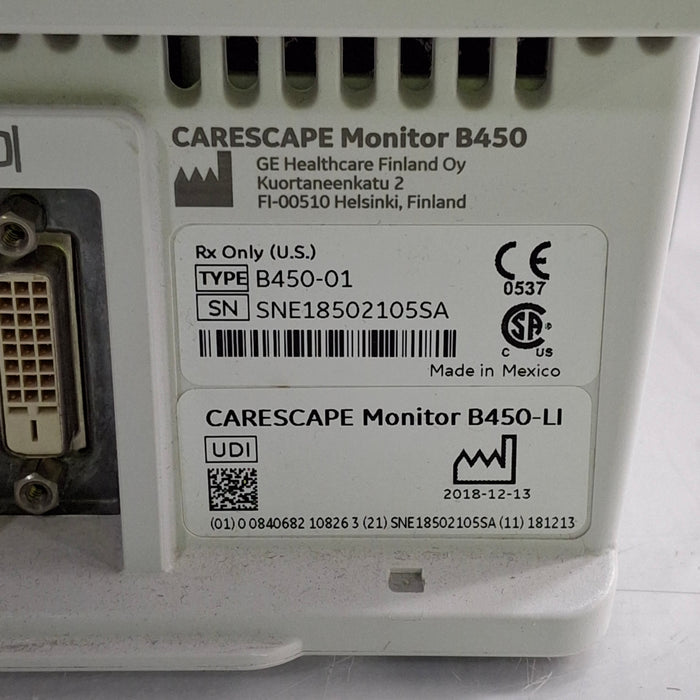 GE Healthcare GE Healthcare Carescape B450 Critical Care Patient Monitor Patient Monitors reLink Medical