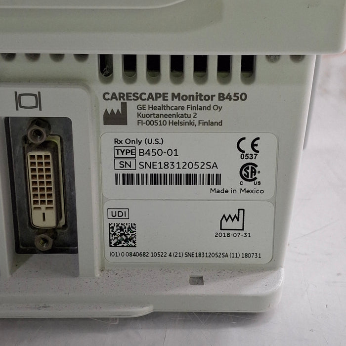 GE Healthcare GE Healthcare Carescape B450 Critical Care Patient Monitor Patient Monitors reLink Medical
