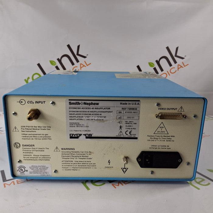 Smith & Nephew Smith & Nephew Dyonics Access 40 Insufflator Rigid Endoscopy reLink Medical