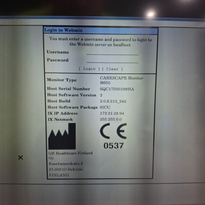 GE Healthcare GE Healthcare Carescape B650 Critical Care Patient Monitor Patient Monitors reLink Medical