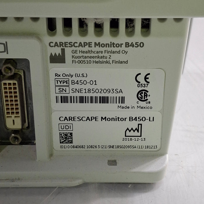 GE Healthcare GE Healthcare Carescape B450 Critical Care Patient Monitor Patient Monitors reLink Medical