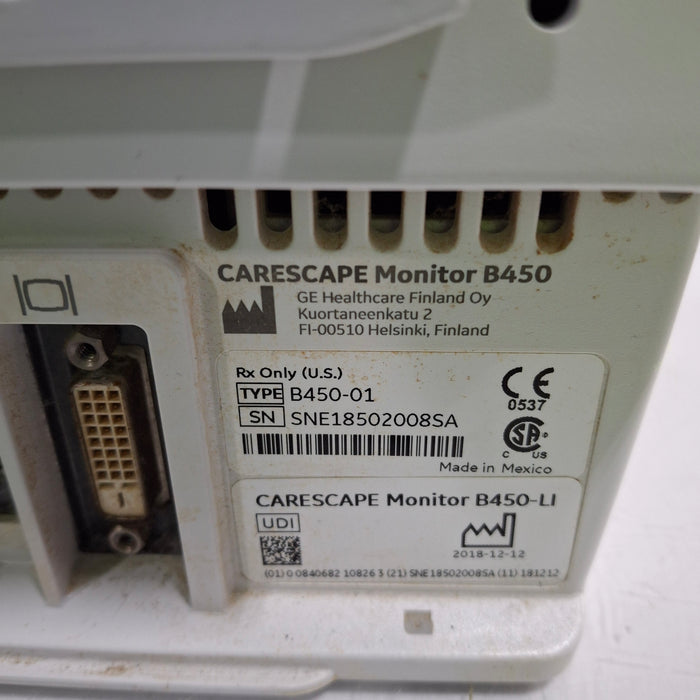 GE Healthcare GE Healthcare Carescape B450 Critical Care Patient Monitor Patient Monitors reLink Medical