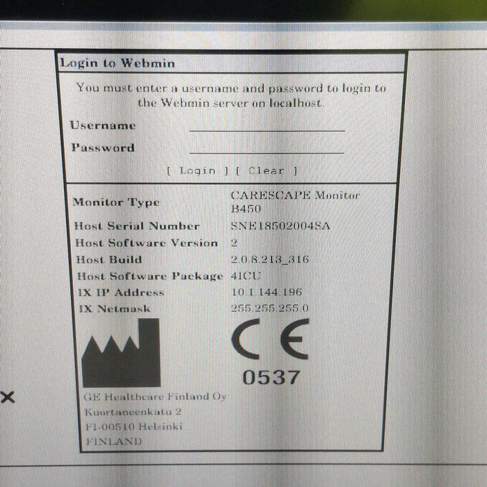 GE Healthcare GE Healthcare Carescape B450 Critical Care Patient Monitor Patient Monitors reLink Medical