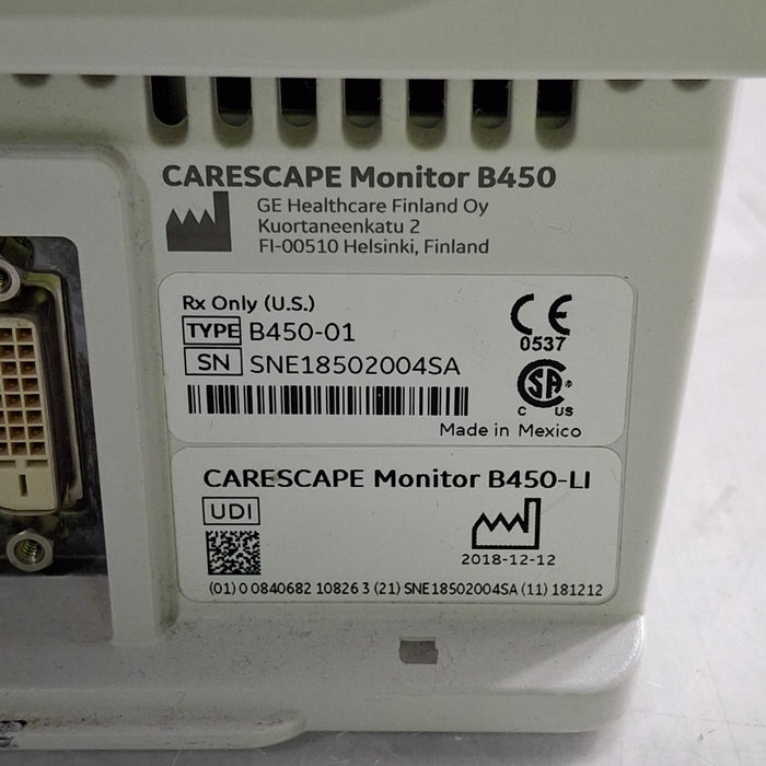 GE Healthcare GE Healthcare Carescape B450 Critical Care Patient Monitor Patient Monitors reLink Medical