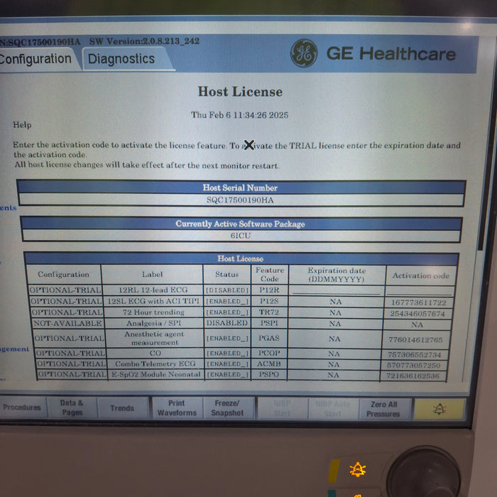 GE Healthcare Carescape B650 Critical Care Patient Monitor