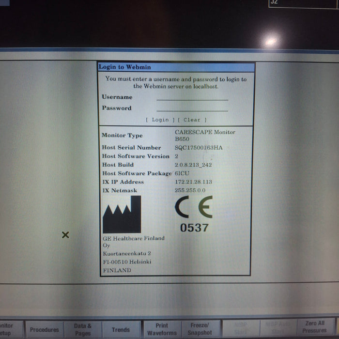 GE Healthcare GE Healthcare Carescape B650 Critical Care Patient Monitor Patient Monitors reLink Medical