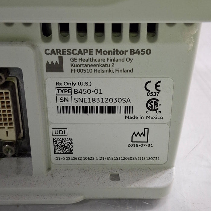GE Healthcare GE Healthcare Carescape B450 Critical Care Patient Monitor Patient Monitors reLink Medical