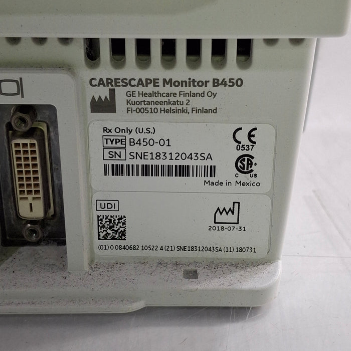 GE Healthcare GE Healthcare Carescape B450 Critical Care Patient Monitor Patient Monitors reLink Medical