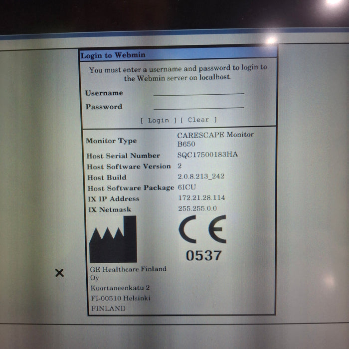 GE Healthcare Carescape B650 Patient Monitor