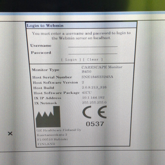 GE Healthcare GE Healthcare Carescape B450 Critical Care Patient Monitor Patient Monitors reLink Medical