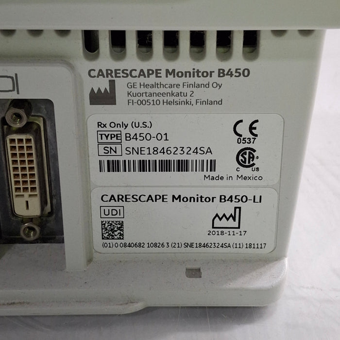 GE Healthcare GE Healthcare Carescape B450 Critical Care Patient Monitor Patient Monitors reLink Medical
