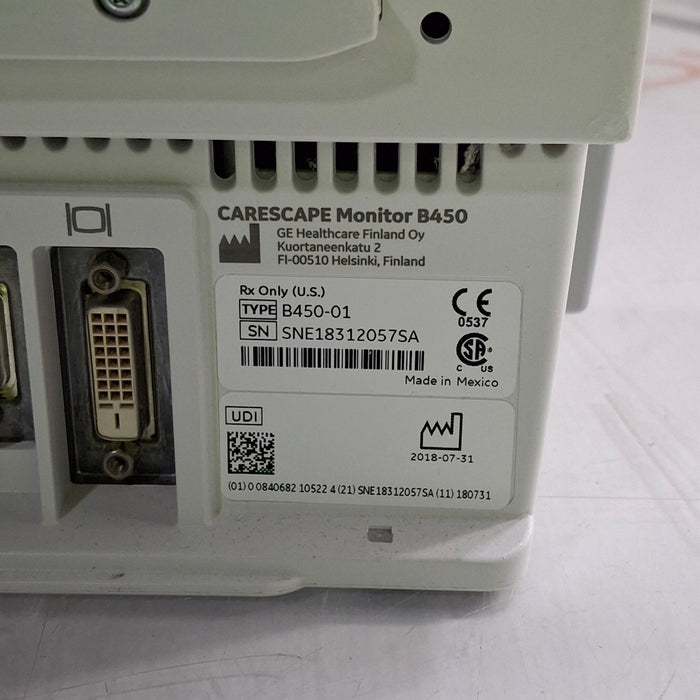 GE Healthcare GE Healthcare Carescape B450 Critical Care Patient Monitor Patient Monitors reLink Medical