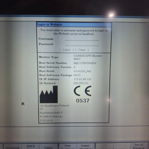 GE Healthcare GE Healthcare Carescape B650 Critical Care Patient Monitor Patient Monitors reLink Medical