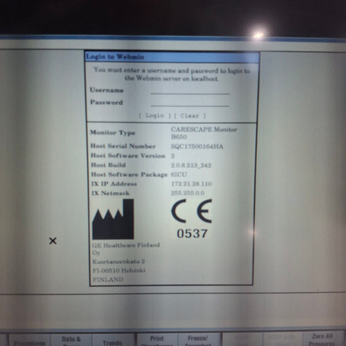 GE Healthcare GE Healthcare Carescape B650 Critical Care Patient Monitor Patient Monitors reLink Medical