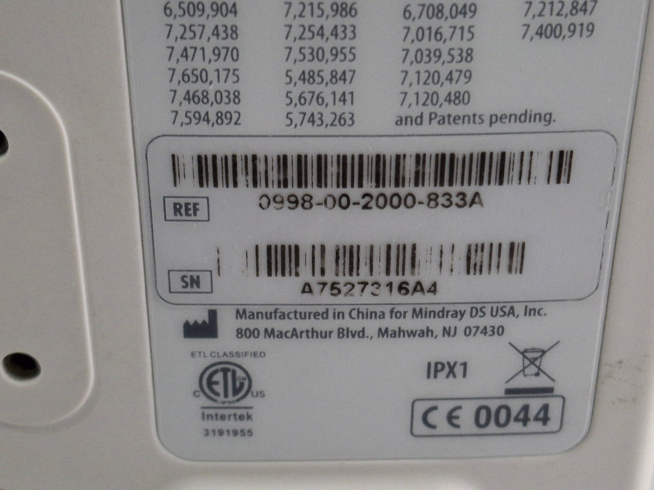 Mindray Datascope Accutorr V Vital Signs Monitor