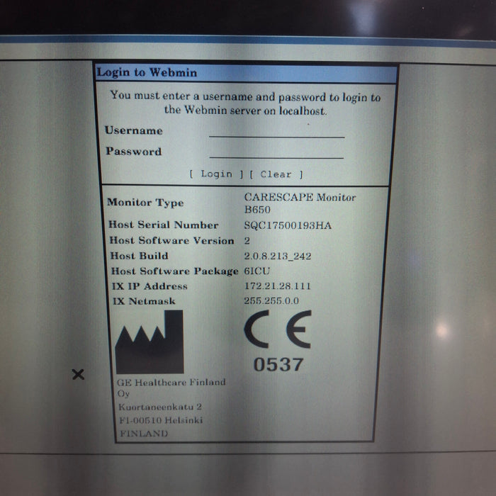 GE Healthcare Carescape B650 Patient Monitor