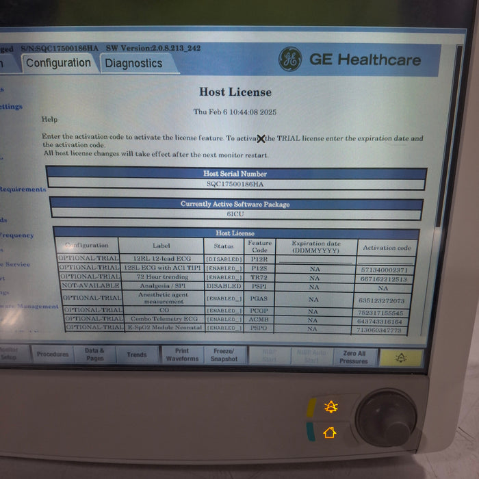 GE Healthcare Carescape B650 Critical Care Patient Monitor