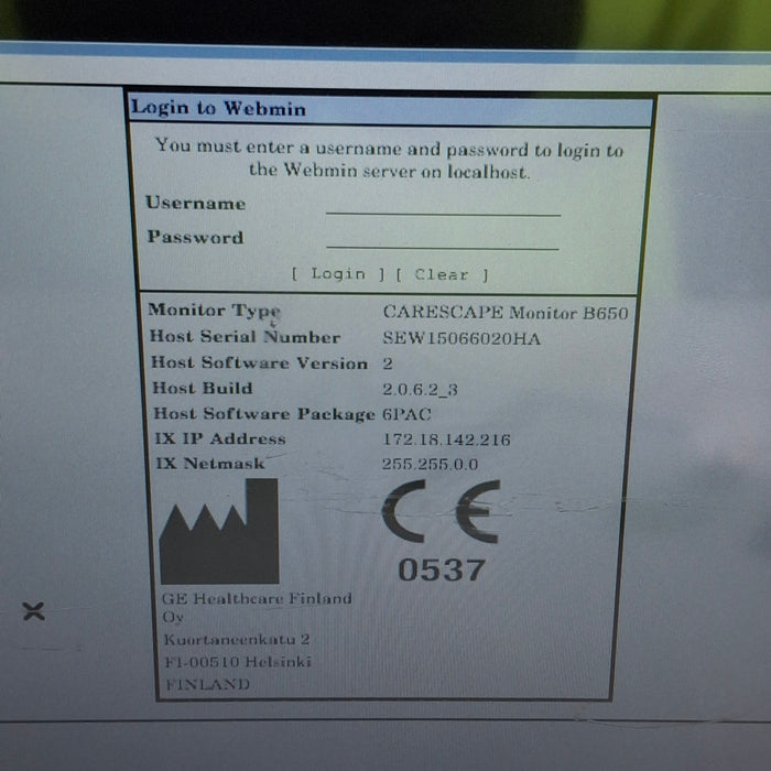 GE Healthcare GE Healthcare Carescape B650 Patient Monitor Patient Monitors reLink Medical