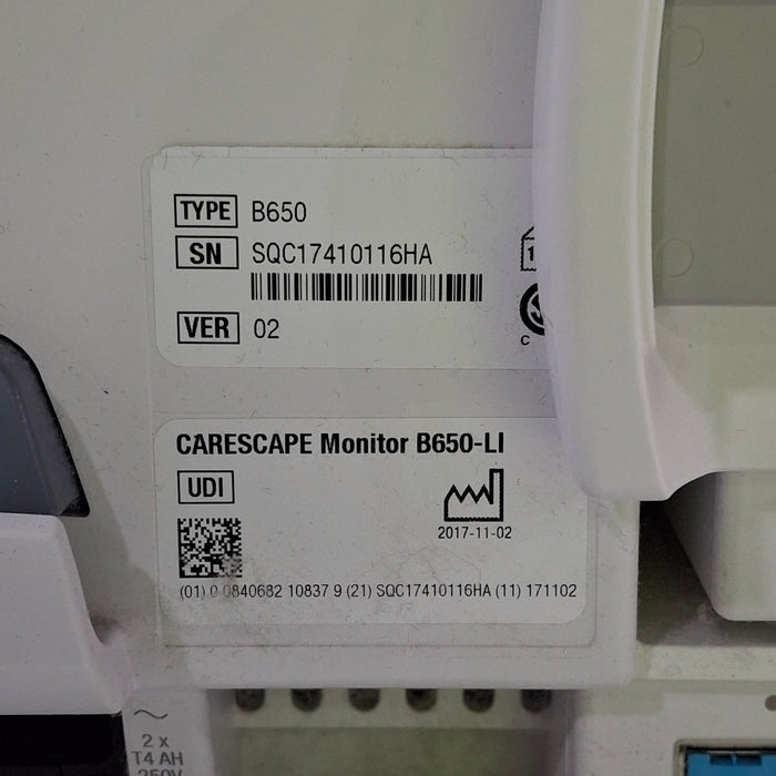 GE Healthcare GE Healthcare Carescape B650 Critical Care Patient Monitor Patient Monitors reLink Medical