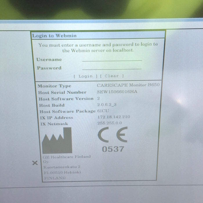 GE Healthcare GE Healthcare Carescape B650 Patient Monitor Patient Monitors reLink Medical