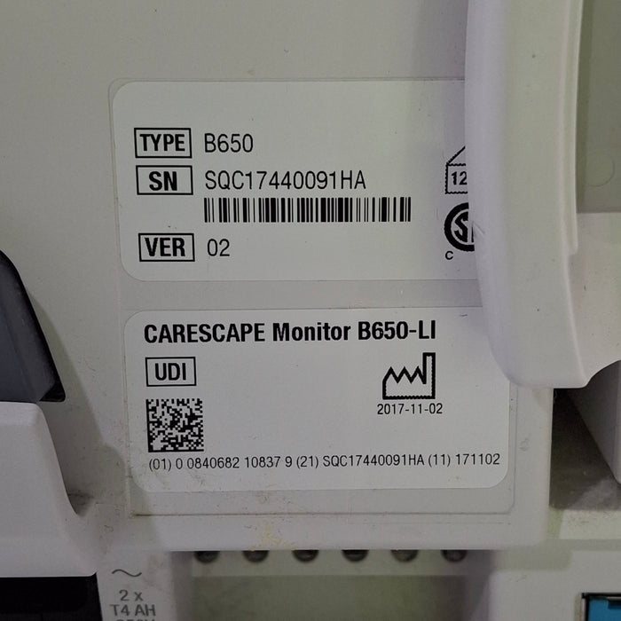 GE Healthcare GE Healthcare Carescape B650 Critical Care Patient Monitor Patient Monitors reLink Medical