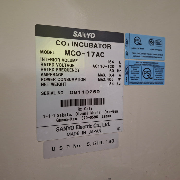Sanyo MCO-17AC CO2 Incubator