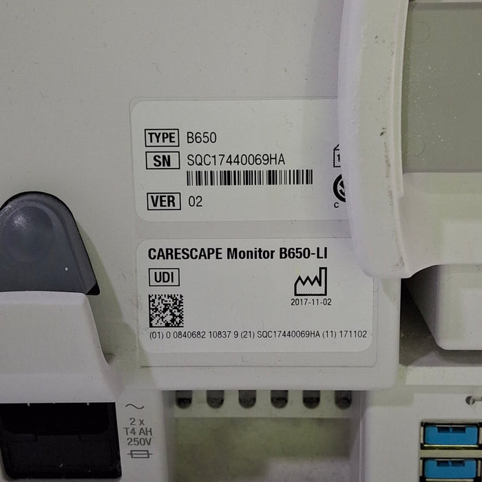 GE Healthcare GE Healthcare Carescape B650 Critical Care Patient Monitor Patient Monitors reLink Medical