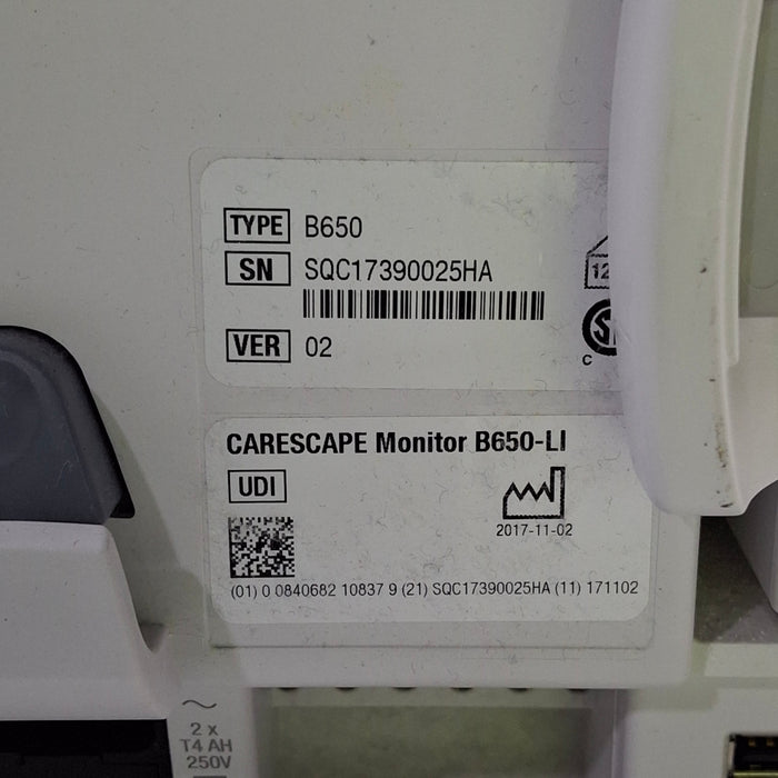 GE Healthcare GE Healthcare Carescape B650 Critical Care Patient Monitor Patient Monitors reLink Medical