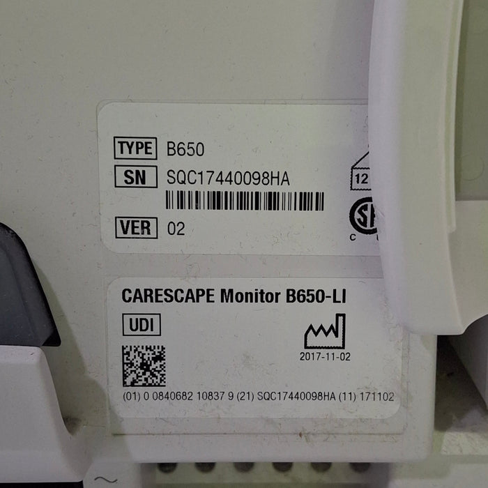 GE Healthcare GE Healthcare Carescape B650 Critical Care Patient Monitor Patient Monitors reLink Medical