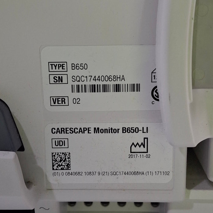 GE Healthcare GE Healthcare Carescape B650 Critical Care Patient Monitor Patient Monitors reLink Medical