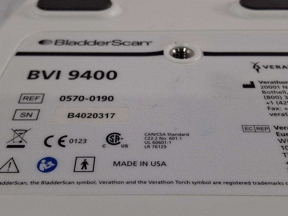 Verathon Medical, Inc BVI 9400 Bladderscan