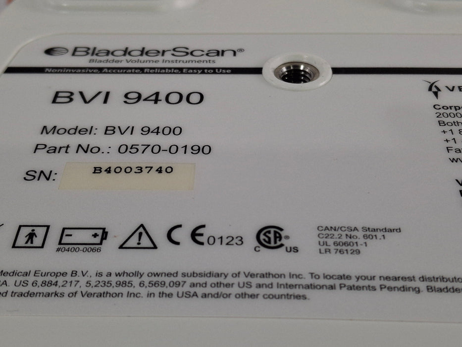 Verathon Medical, Inc BVI 9400 Bladderscan