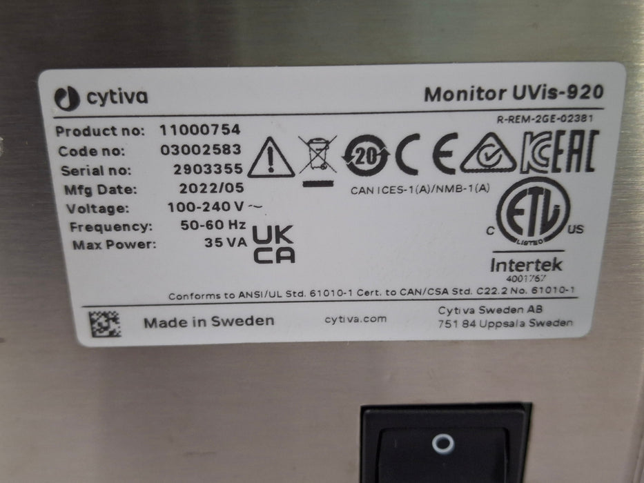 Cytiva UVis-920 UV Monitor