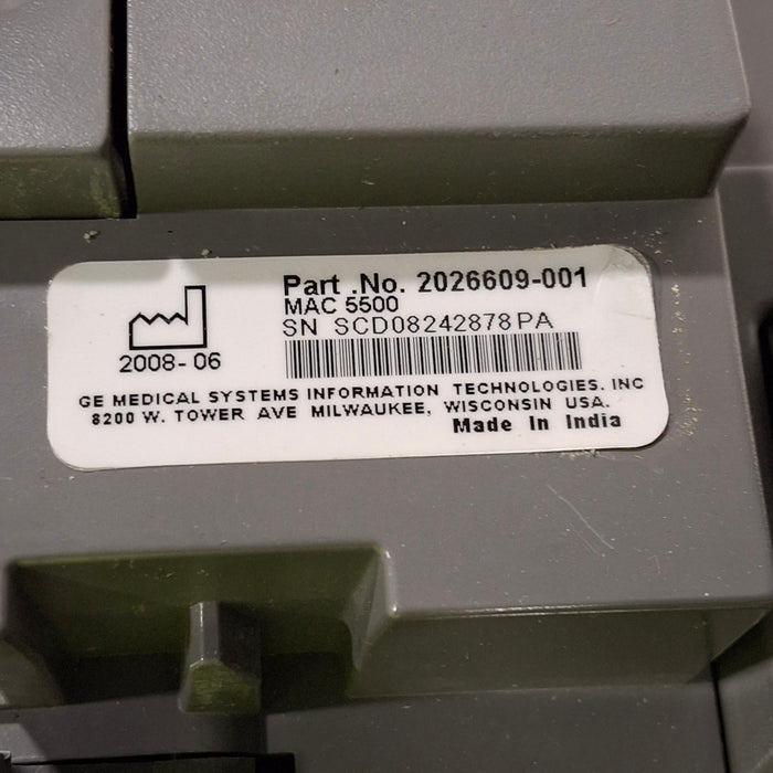 GE Healthcare MAC 5500 HD with CAM Module ECG System