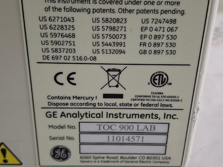 Sievers TOC 900 Laboratory Analyzer