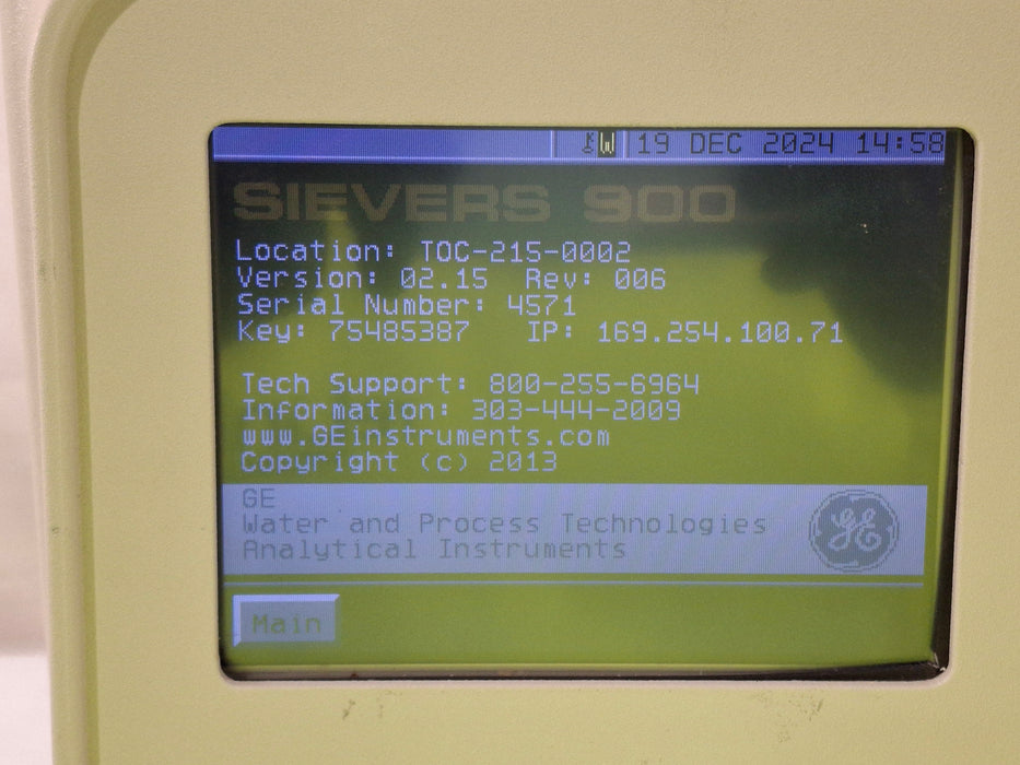 Sievers TOC 900 Laboratory Analyzer